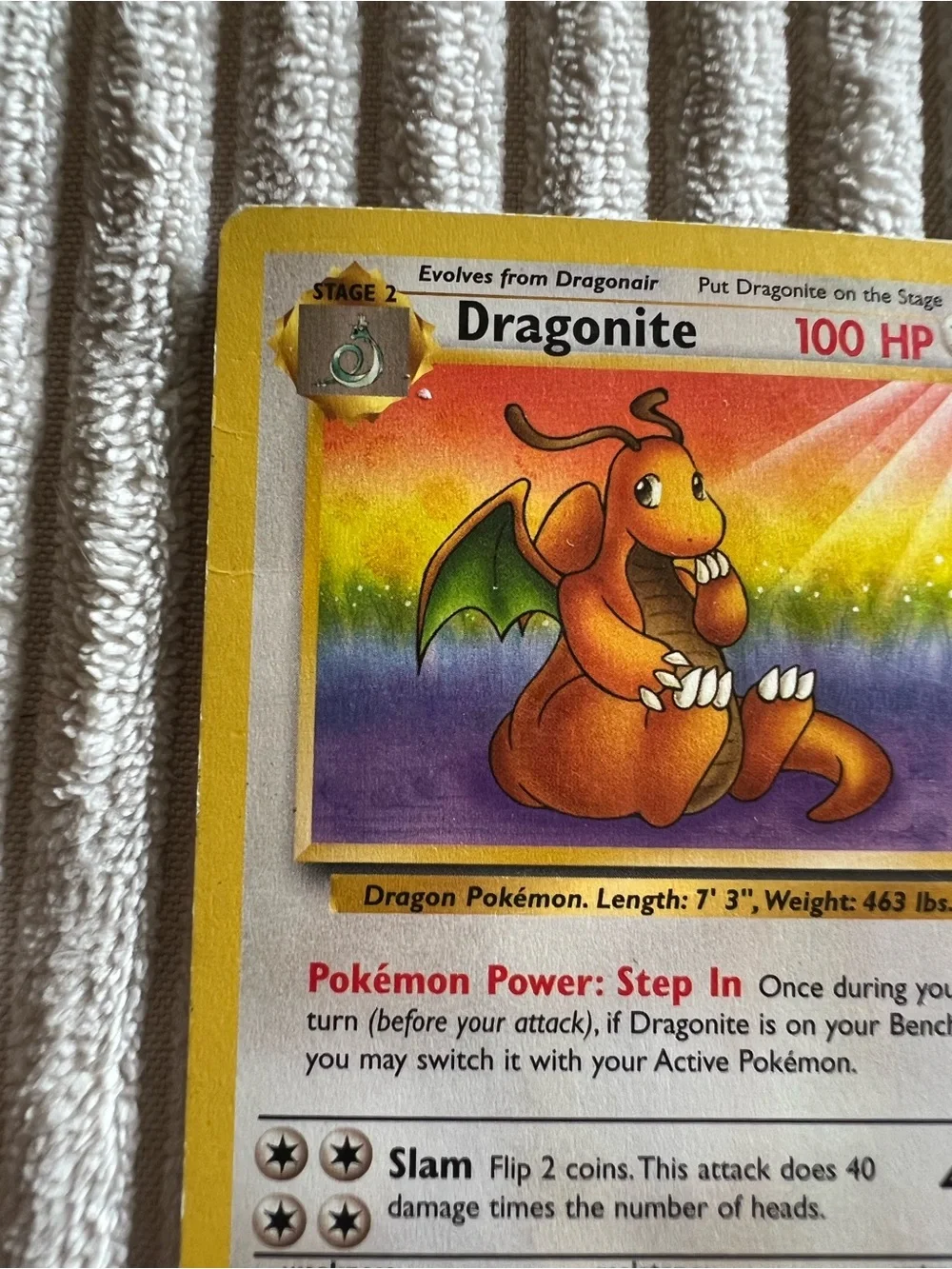 1999 RARE Dragonite 19/62 Fossil Non Holo Pokémon Card